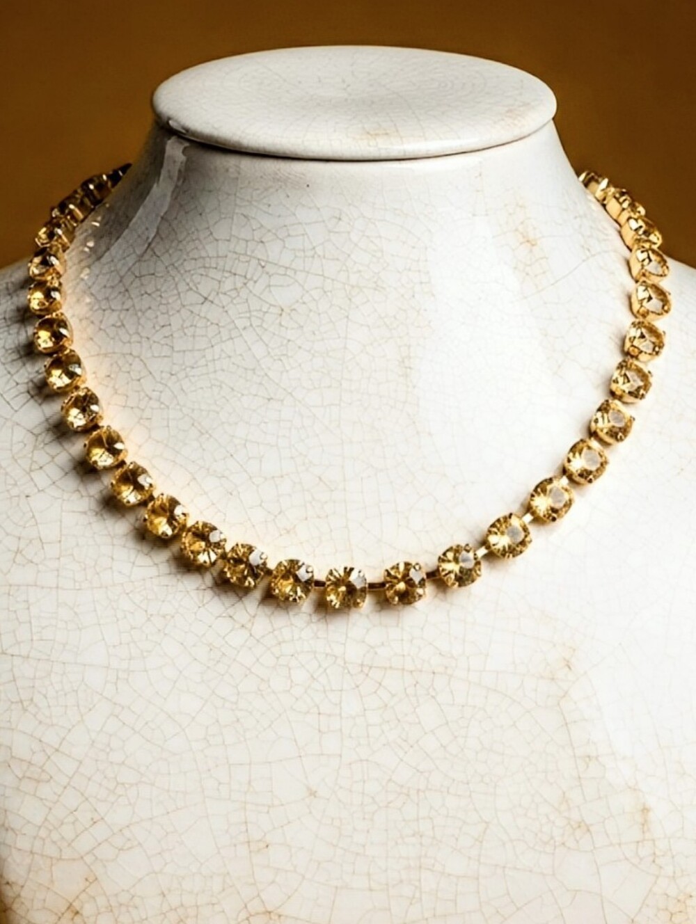57.75 Total Carats Genuine Citrine Lemon Necklace & Earrings in 14k Gold Plated